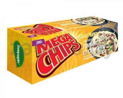 Чипсы картофельные Mega Chips, 200 г, в ассорт.