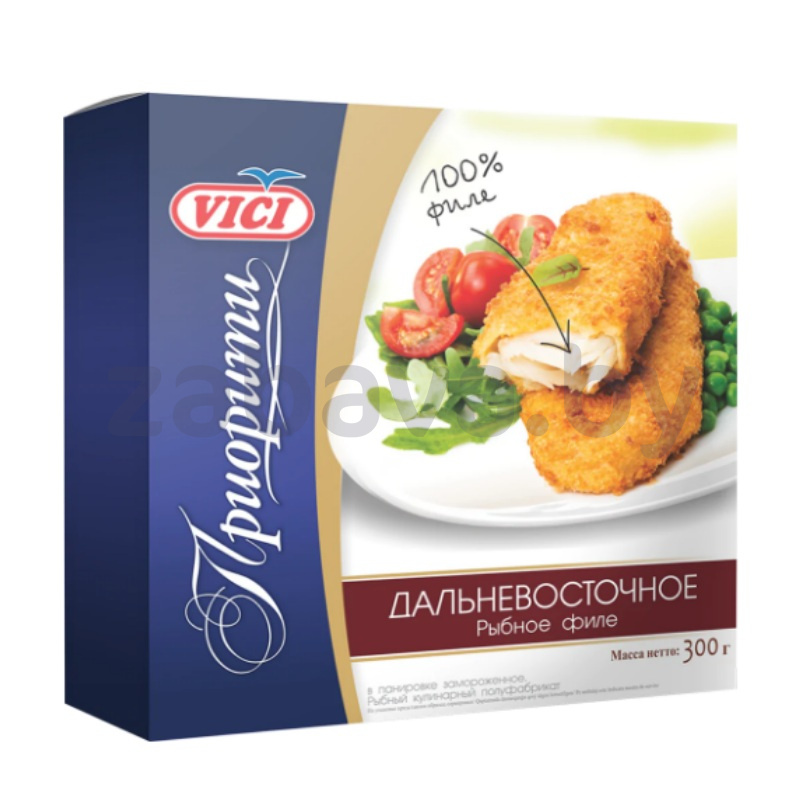 Филе минтая VICI в панировке, замороженное, 300 г
