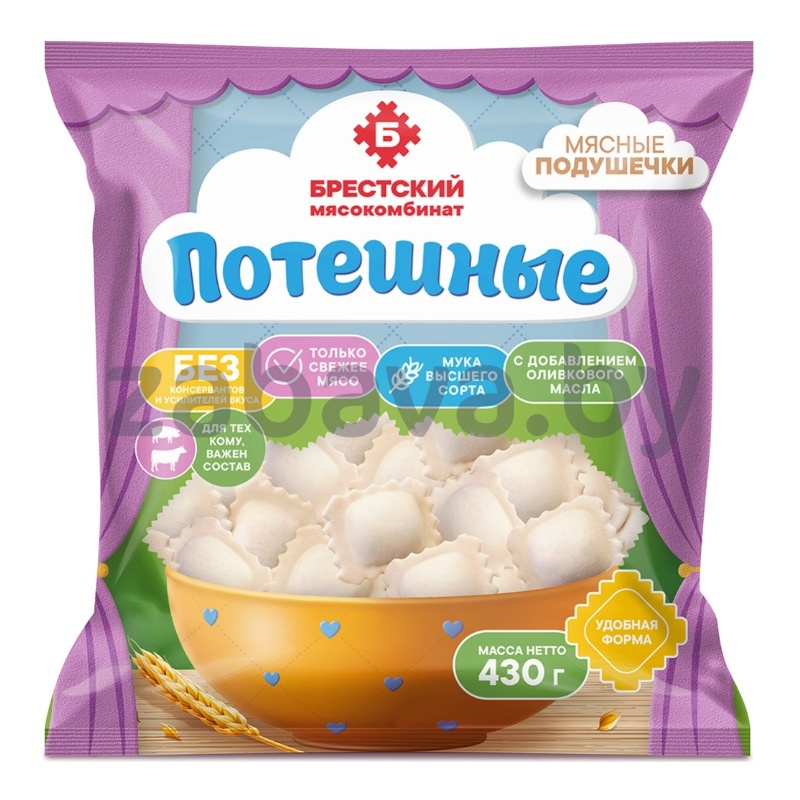 Мясные подушечки «Потешные», замороженные, «Брестский» МК, 430 г