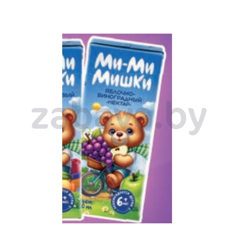 Нектар «Ми-мимишки», мультифрукт или яблоко-виноград, 200 мл