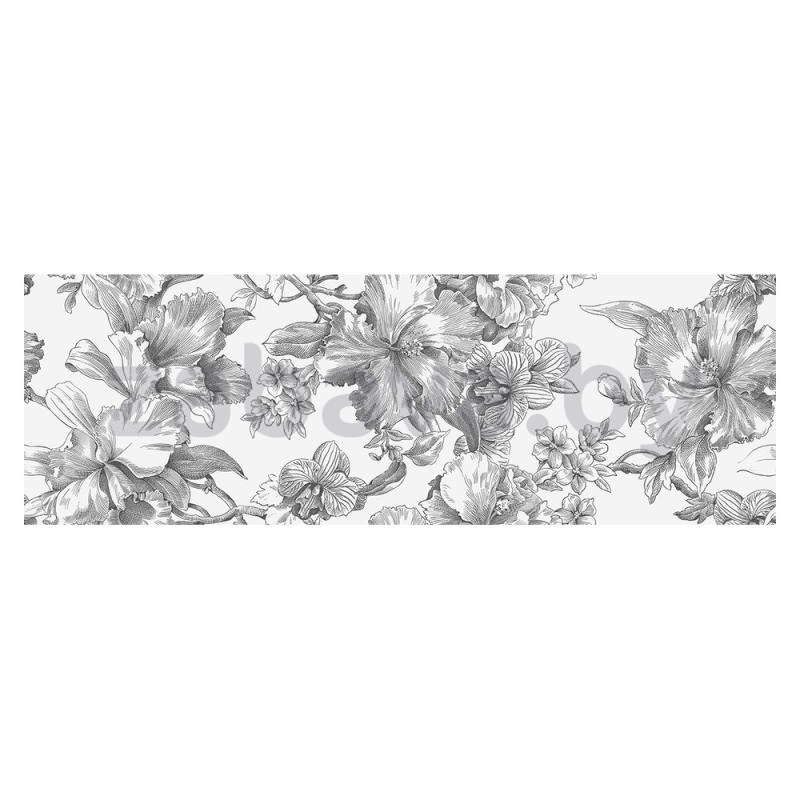 Декор Kerama Marazzi «Монфорте Цветы», белый, матовый, 40×120 см