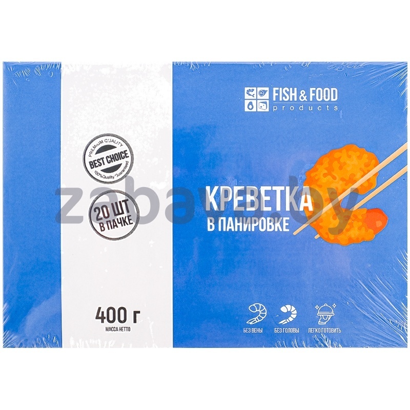 Креветки в панировке Fish&Food, замор., 400 г
