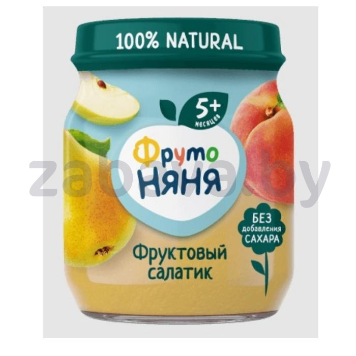 Пюре «Фрутоняня» «Фрукт. салатик», яблоко-груша-персик, 100 г