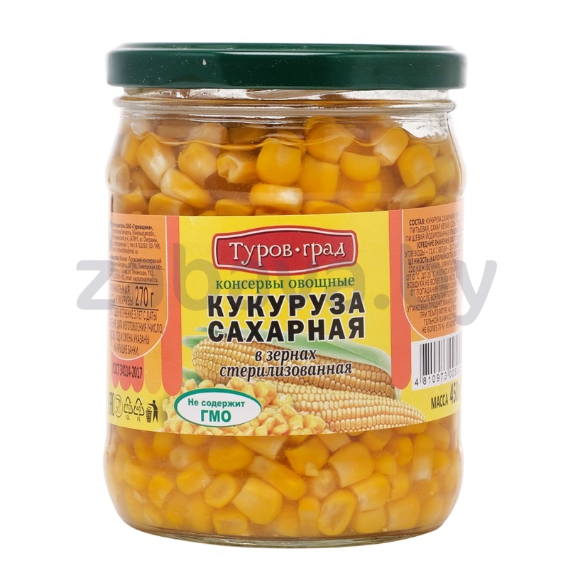 Кукуруза сахарная «Туров-Град», 450 г