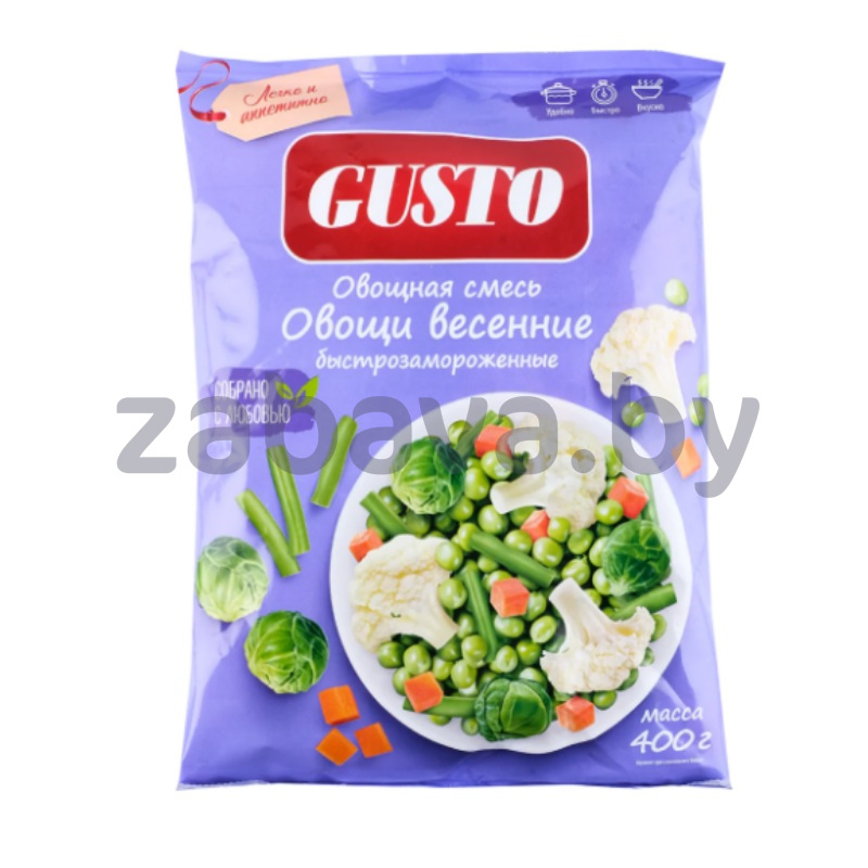 Смесь овощная Gusto, «Весенняя», замор., 400 г