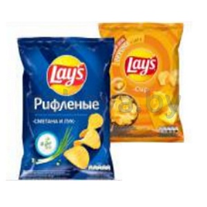 Чипсы Lay`s, сметана и лук или сыр, 140 г