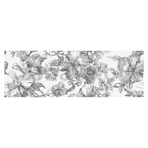 Декор Kerama Marazzi «Монфорте Цветы», белый, матовый, 40×120 см