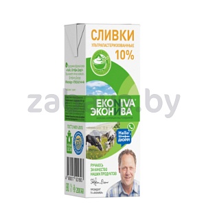 Сливки «ЭкоНива», питьев., ультрапаст., 10%, 200 мл