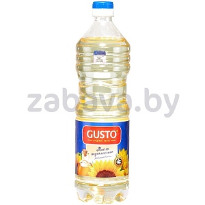 Масло подсолнечное Gusto, раф., дез., 900 мл