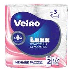 Бумажные полотенца Veiro Luxx, 3 слоя, 12 м, 1 рулон
