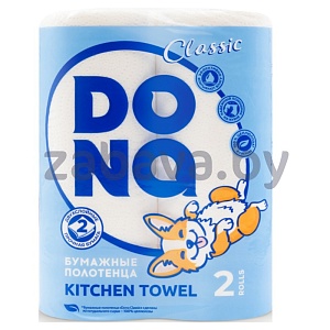 Полотенца бумажные Dona Classic, 2 слоя, 2 рулона