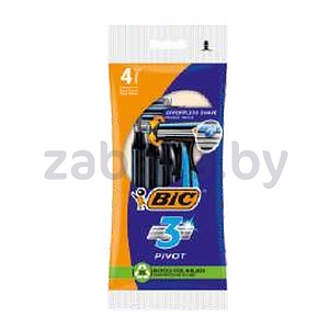 Одноразовые бритвенные станки Bic, 3 лезвия, 4 шт.