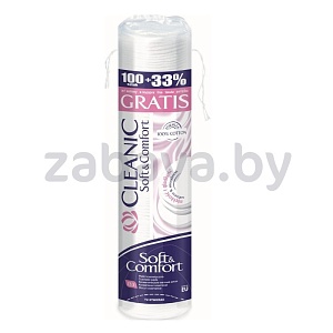 Ватные диски Cleanic Soft and Comfort, 100 шт. + 33% бесплатно
