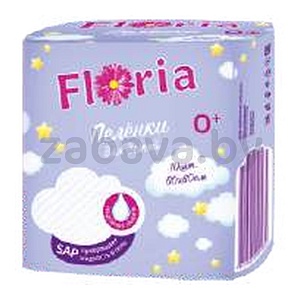 Впитывающие пелёнки Floria SAP, 60 × 60 см, 10 шт.