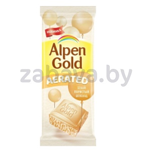 Шоколад Alpen Gold, белый, порист., 75 г