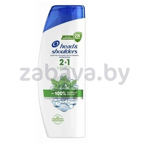 Шампунь и бальзам-ополаскив. Head & Shoulders, ментол, 2в1, 360 мл
