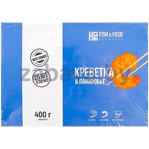 Креветки в панировке Fish&Food, замор., 400 г